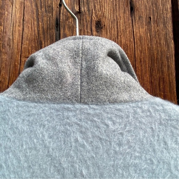 NWT Anthropologie Greylin Sky Blue and Grey Long Wool Coat with pockets size XS - Picture 4 of 12